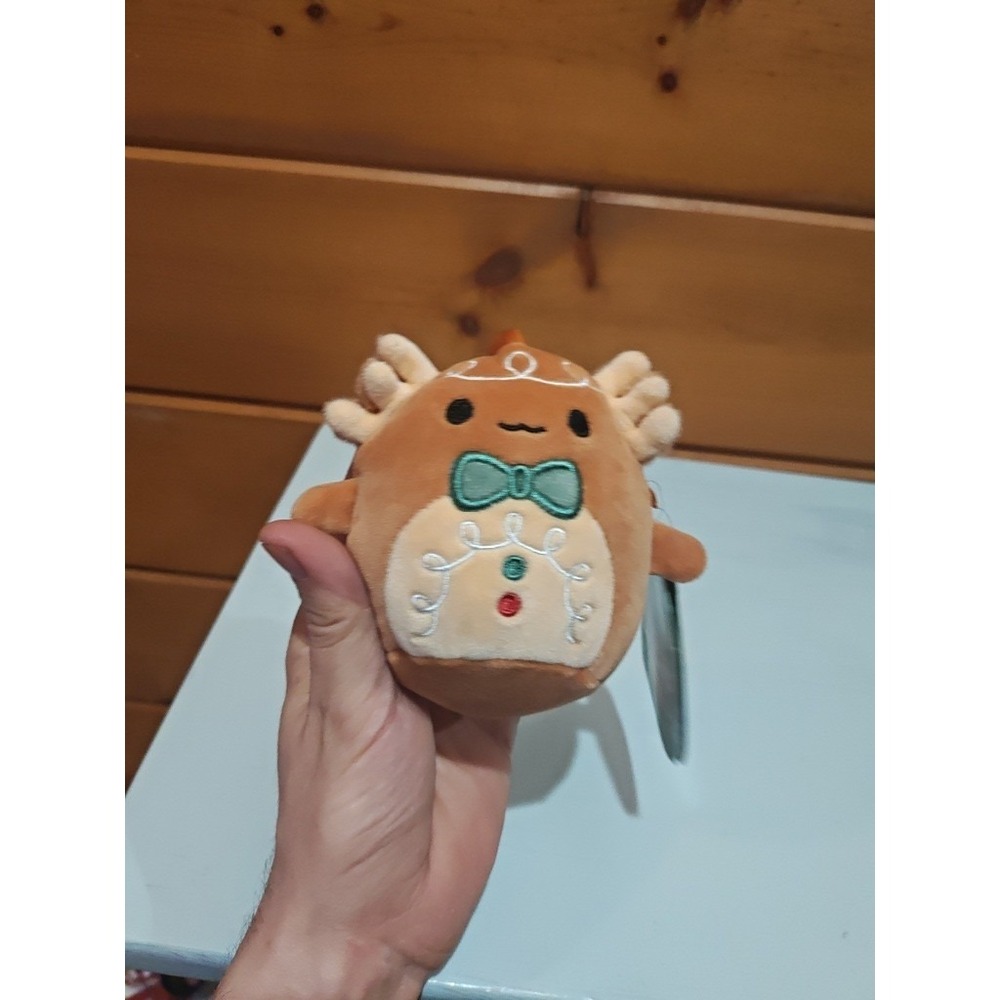 Ornament Den the Gingerbread Axolotl 4" Plush Holiday Christmas Squishmallows E4 - Picture 5 of 5